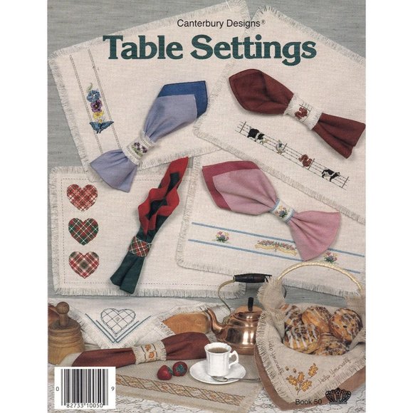 Vintage Cross Stitch Patterns, Table Settings by Joyce Drenth Book 50, Canterbur - Picture 2 of 2